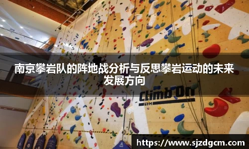 南京攀岩队的阵地战分析与反思攀岩运动的未来发展方向